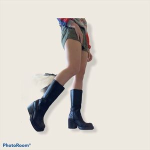 Chunky black Frye boots